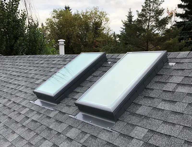 Velux curb mount no-leak skylights